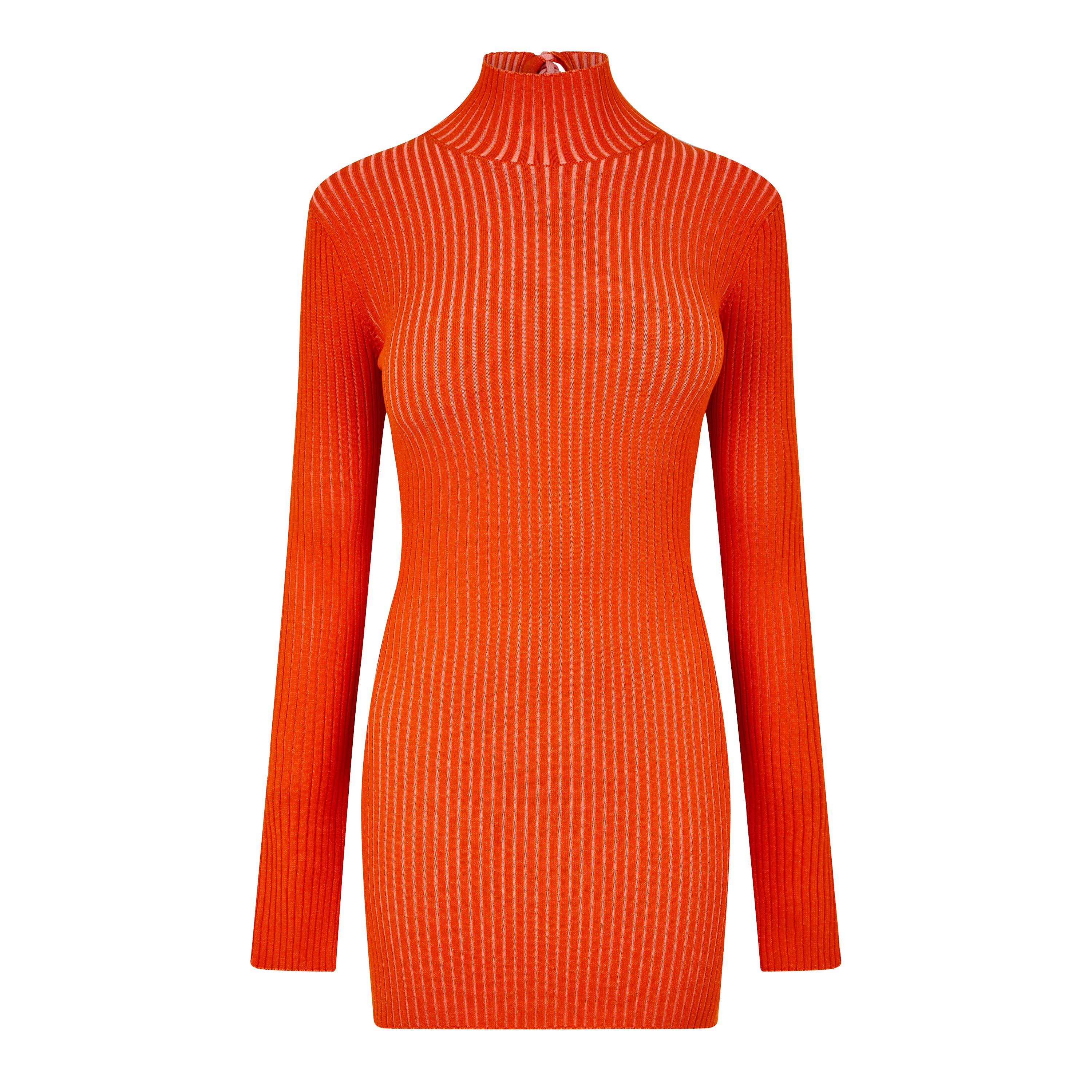 Off White Long Sleeve Vanise Mini Dress