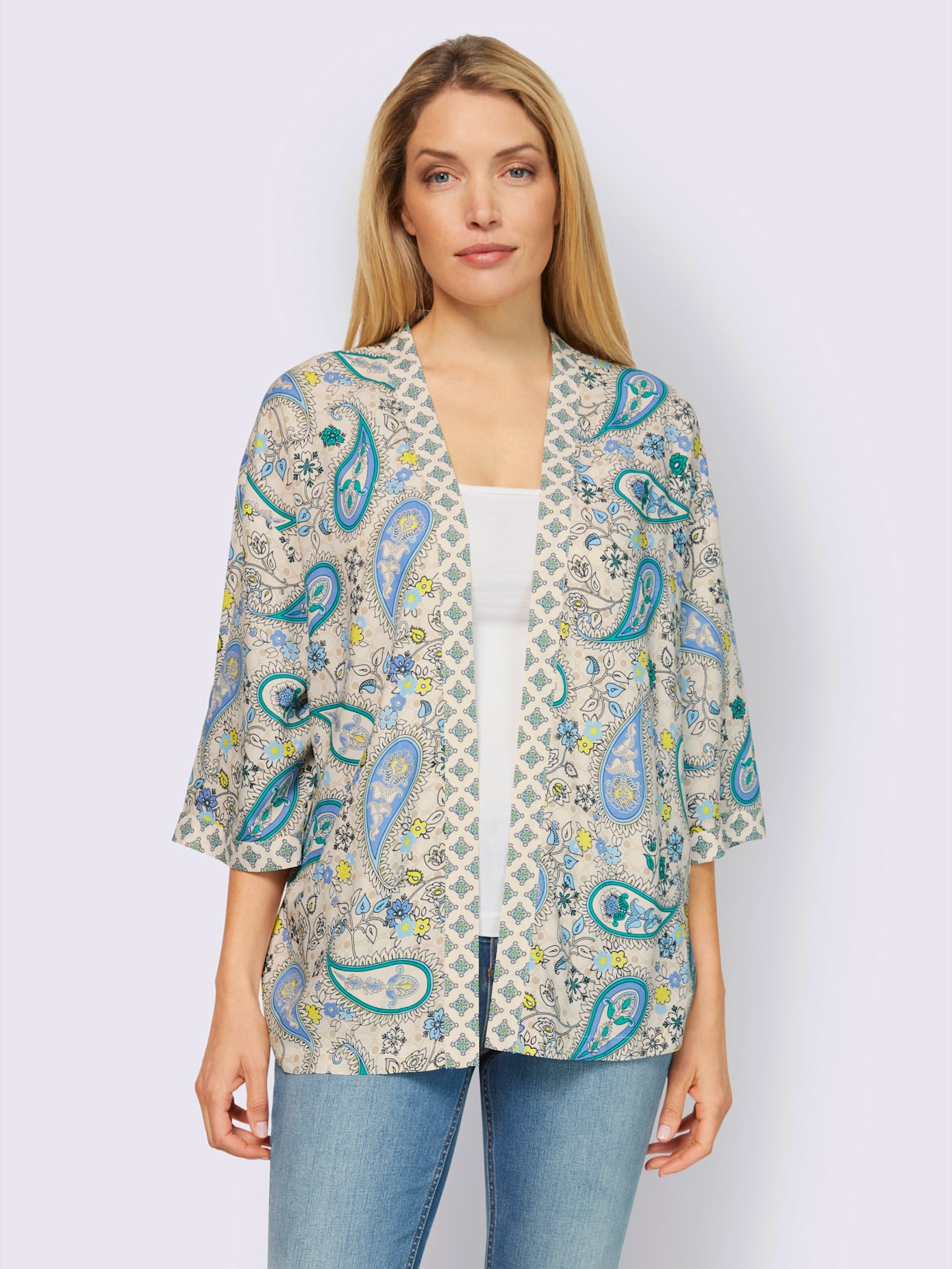 Veste chemisier motif paisley
