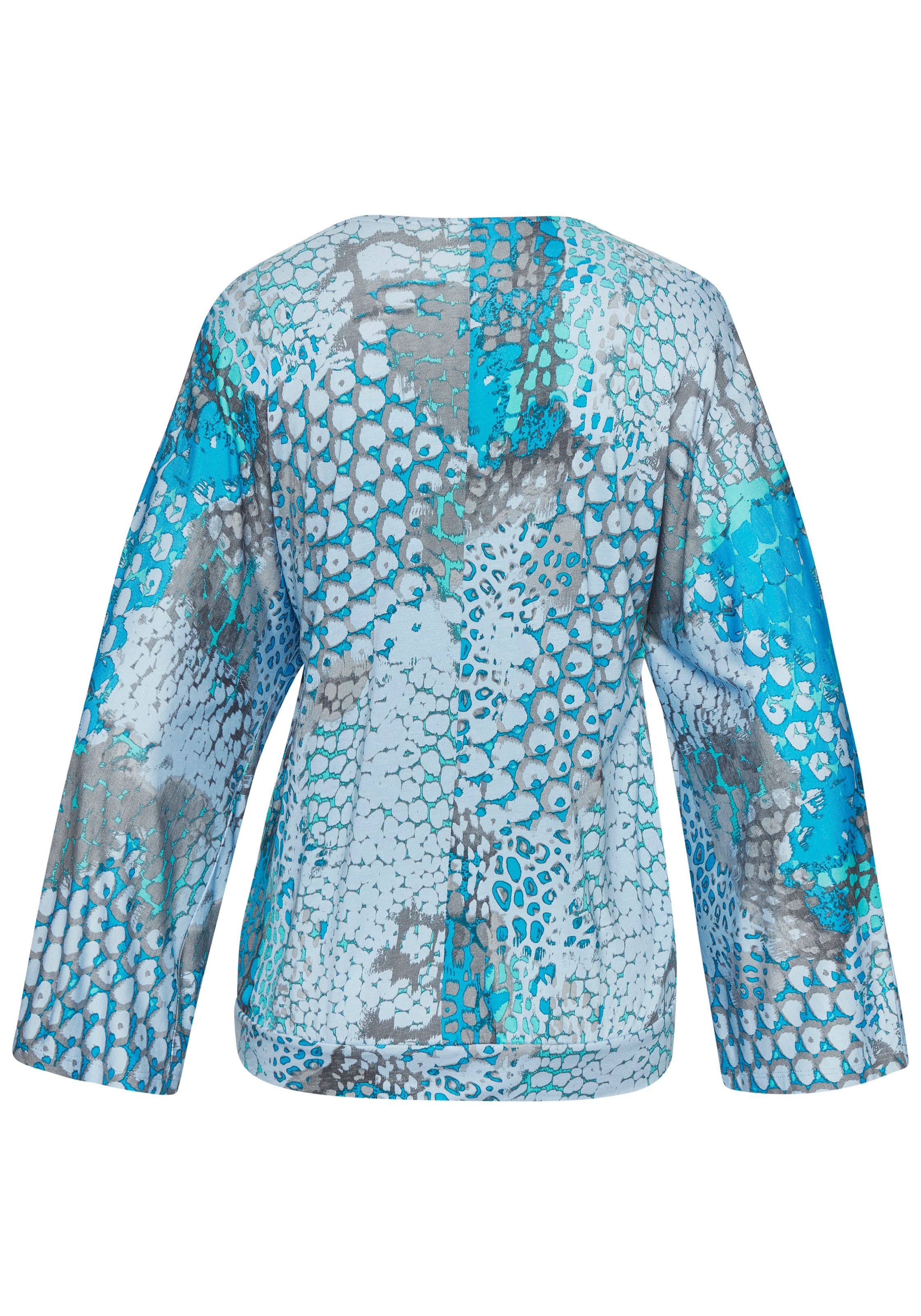 Buffalo Fledermausshirt , mit Animaldruck, lockere Bluse mit V-Ausschnitt, Blusenshirt