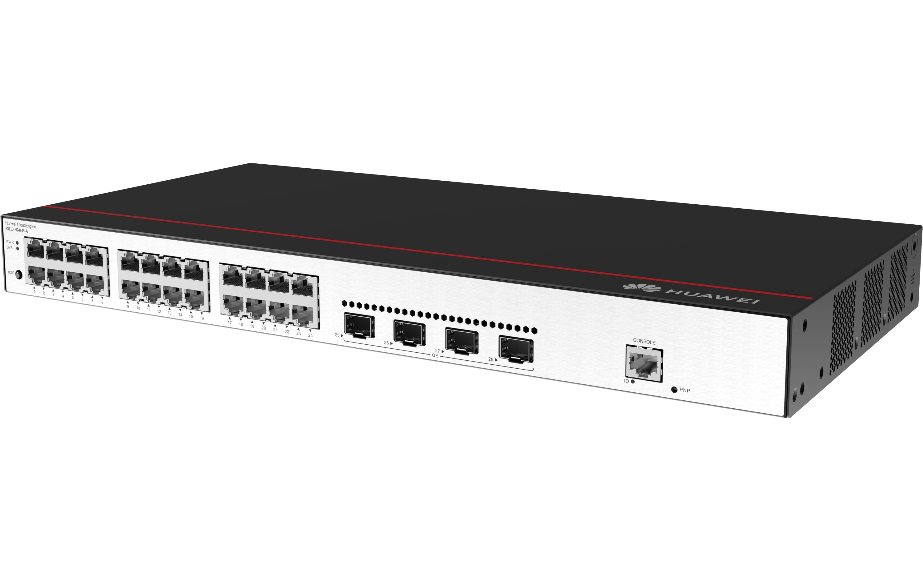 Switch CloudEngine S3710-H24T4S-A 28 PortS3710-H Series Gigabit-Switching-Lösung für optimale Netzwerkleistung und Sicherheit
