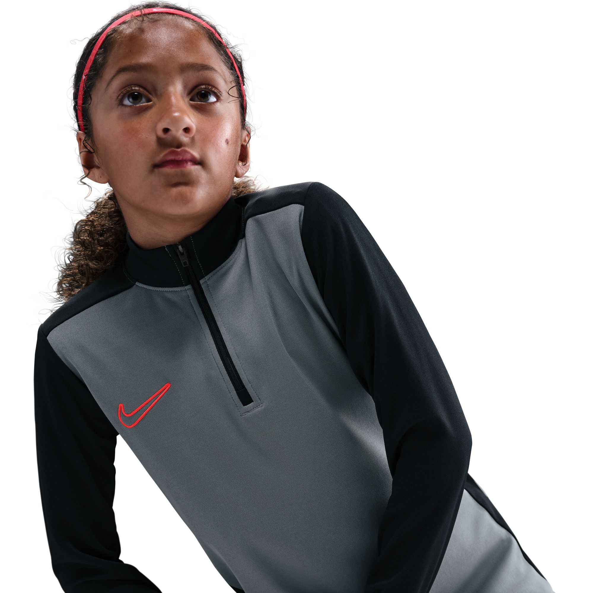 Academy Dri-FIT Half Zip Junior 066/Cool Grey/Black/Bright Crimson