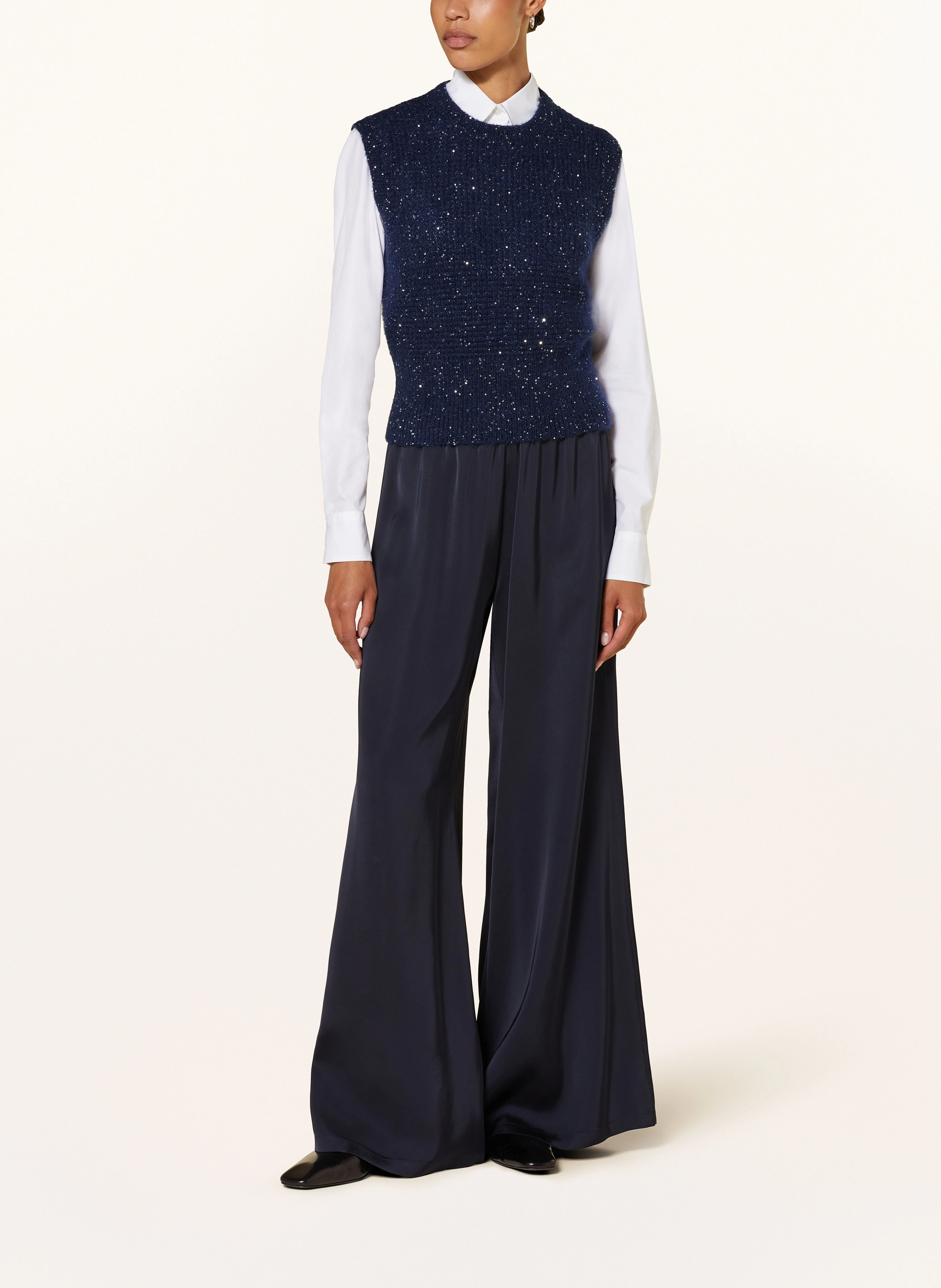 FABIANA FILIPPI Pullunder mit Mohair und Pailletten