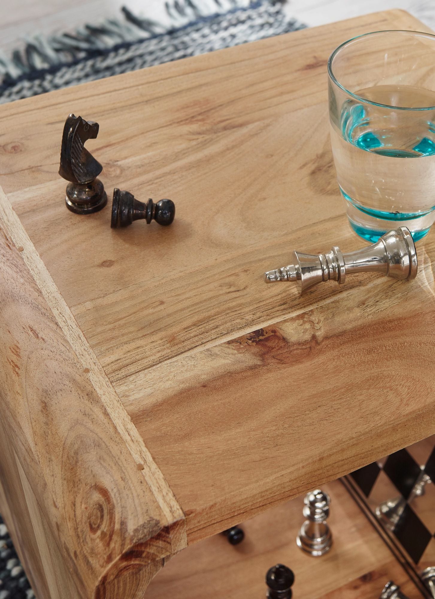 KADIMA DESIGN Moderne Akazie Satztische 2er Set, Massivholz - Vielseitig & Handgefertigt