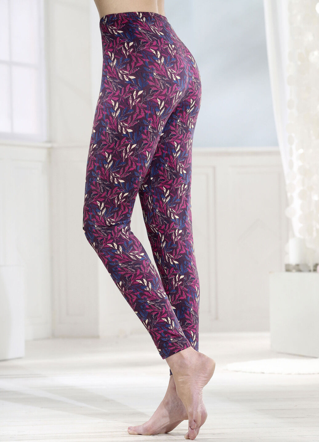 Zweierpack Leggings mit Gummizug im Bund