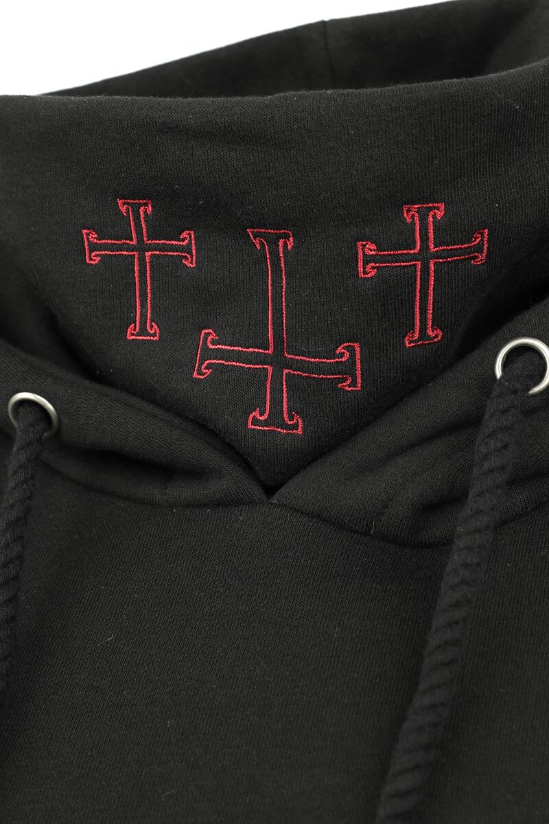 Robe à capuche avec crânes | Black Blood by Gothicana Robe courte