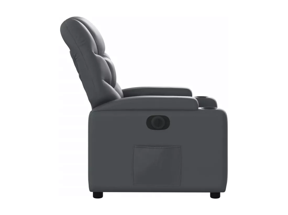 Fauteuil inclinable électrique Gris Similicuir