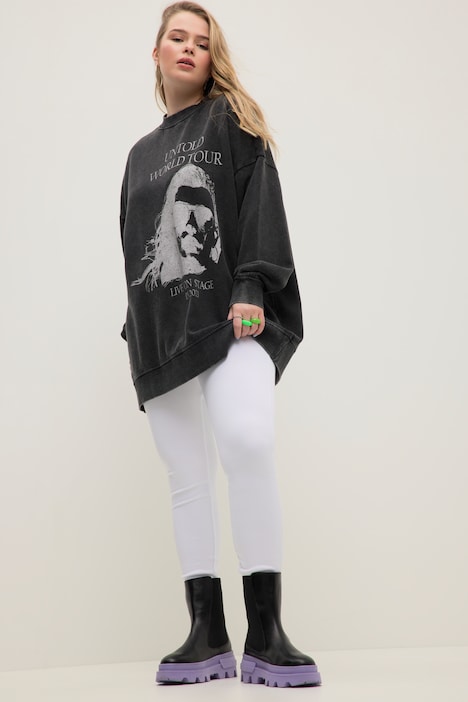 Leggings, Skinny Fit, Rippjersey, Elastikbund