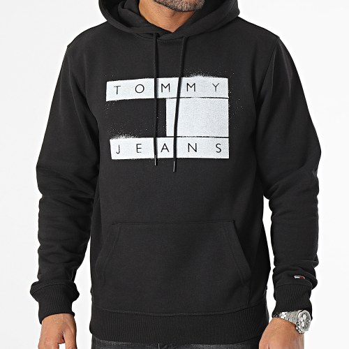 Sweat Capuche Regular Flag Spray 7911 Noir