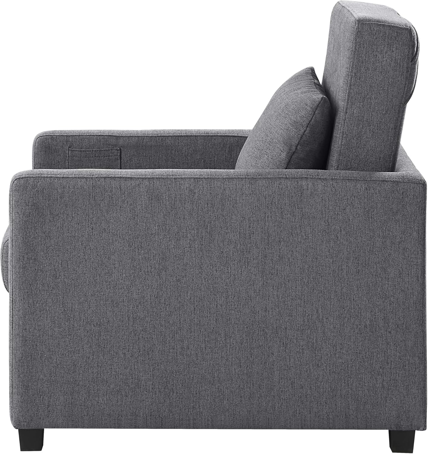 Atlantic Home Collection Schlafsessel Jerry, BxTxH: 74 x 89 x 89 cm, Liegefläche ca. 57 x 183 cm, mit Fernbedienungstasche, Grau