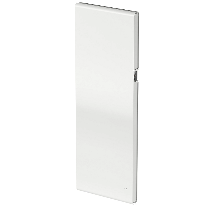 Radiateur connecté électrique à inertie fluide GoodHome Iriya blanc 1800W vertical.