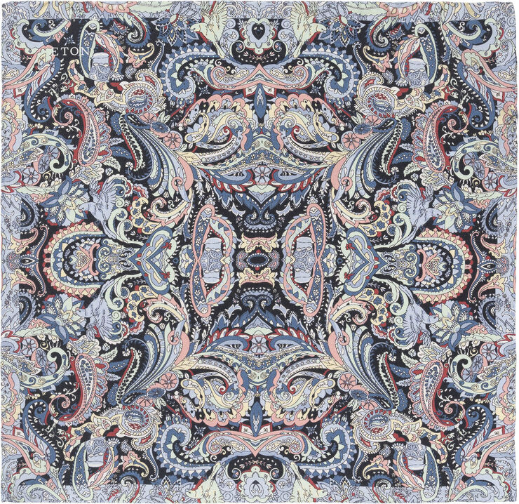 ETON Multi Paisley Silk Pocket Square Multi