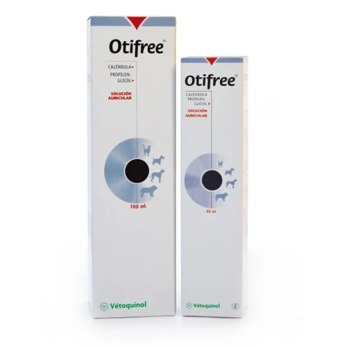 Limpador de ouvidos Otifree para cães e gatos.
