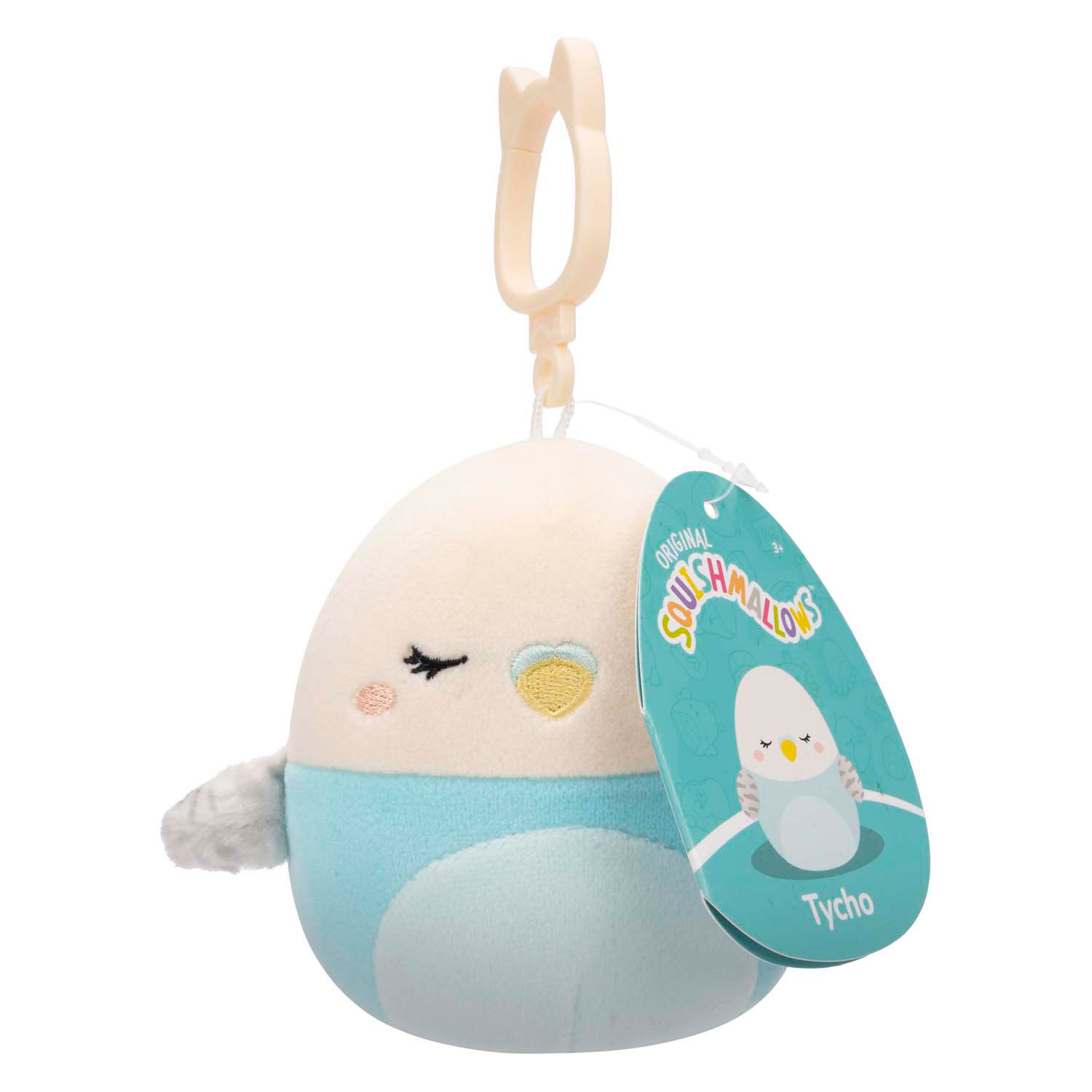 Squishmallows Sleutelhanger Knuffel - Tycho, 9cm