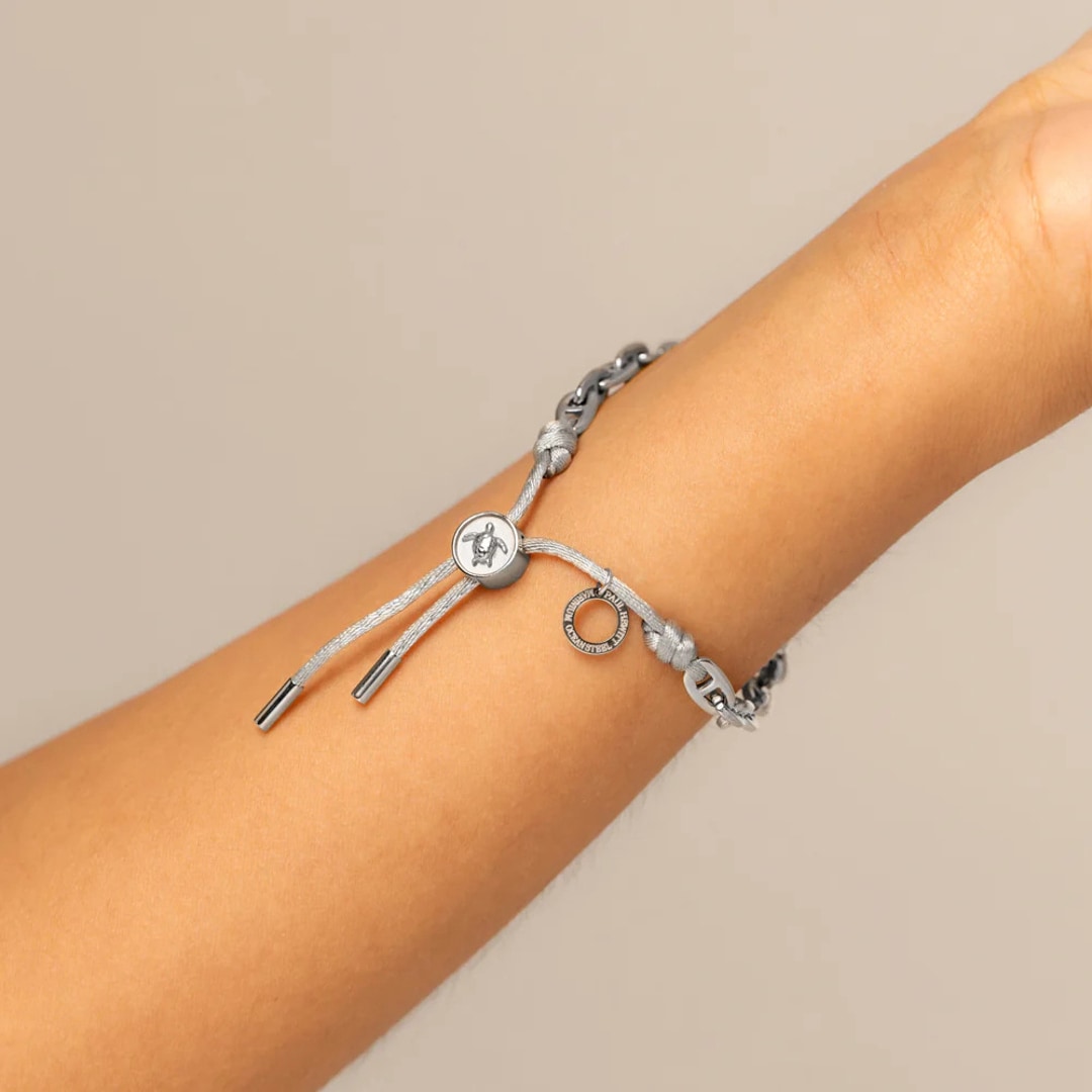 Paul Hewitt Armband Turtle Anchor Marinium Ocean Steel Silbrig / Grau