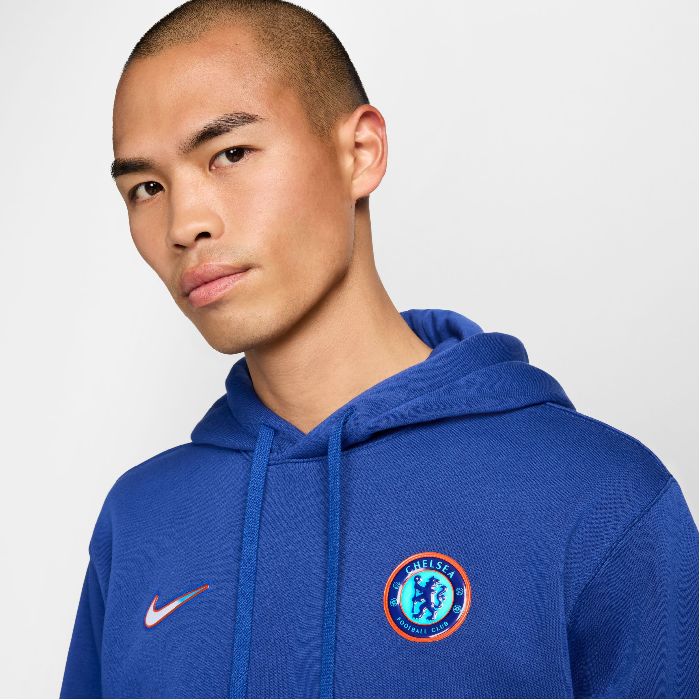 Nike Chelsea Club Hoodie 2024-2025 Blauw Lichtblauw Oranje