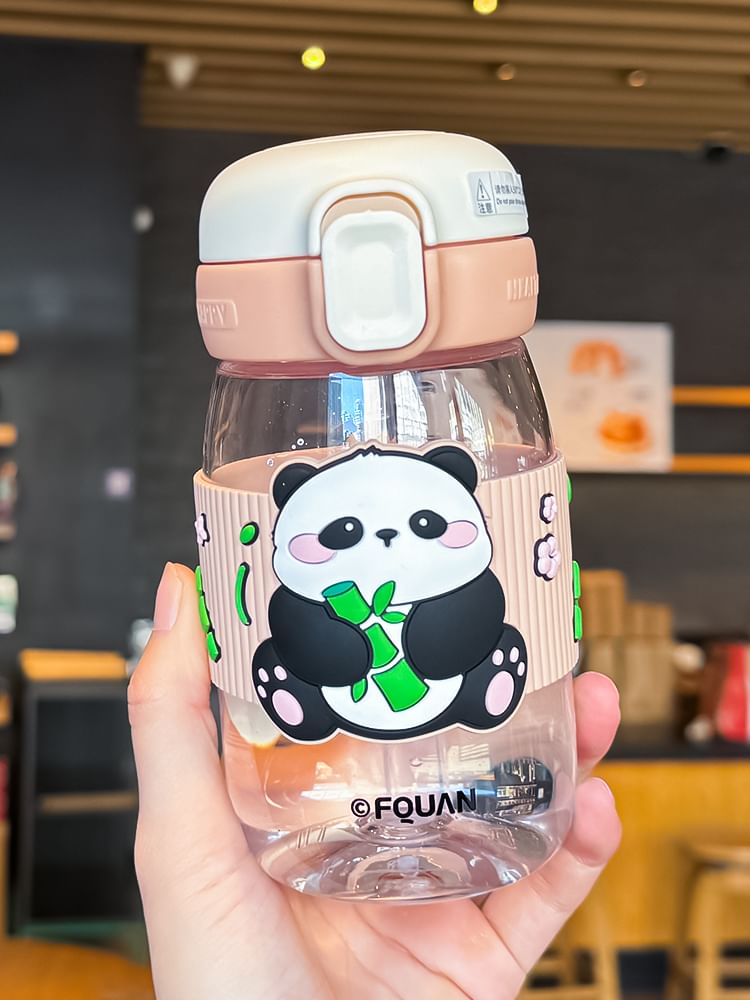Choyce - Panda Plastic Drinkfles met Rietje (Diverse Designs)