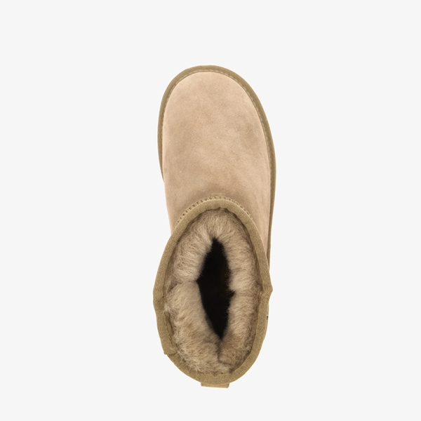 Hush Puppies leren dames enkellaarsjes bruin