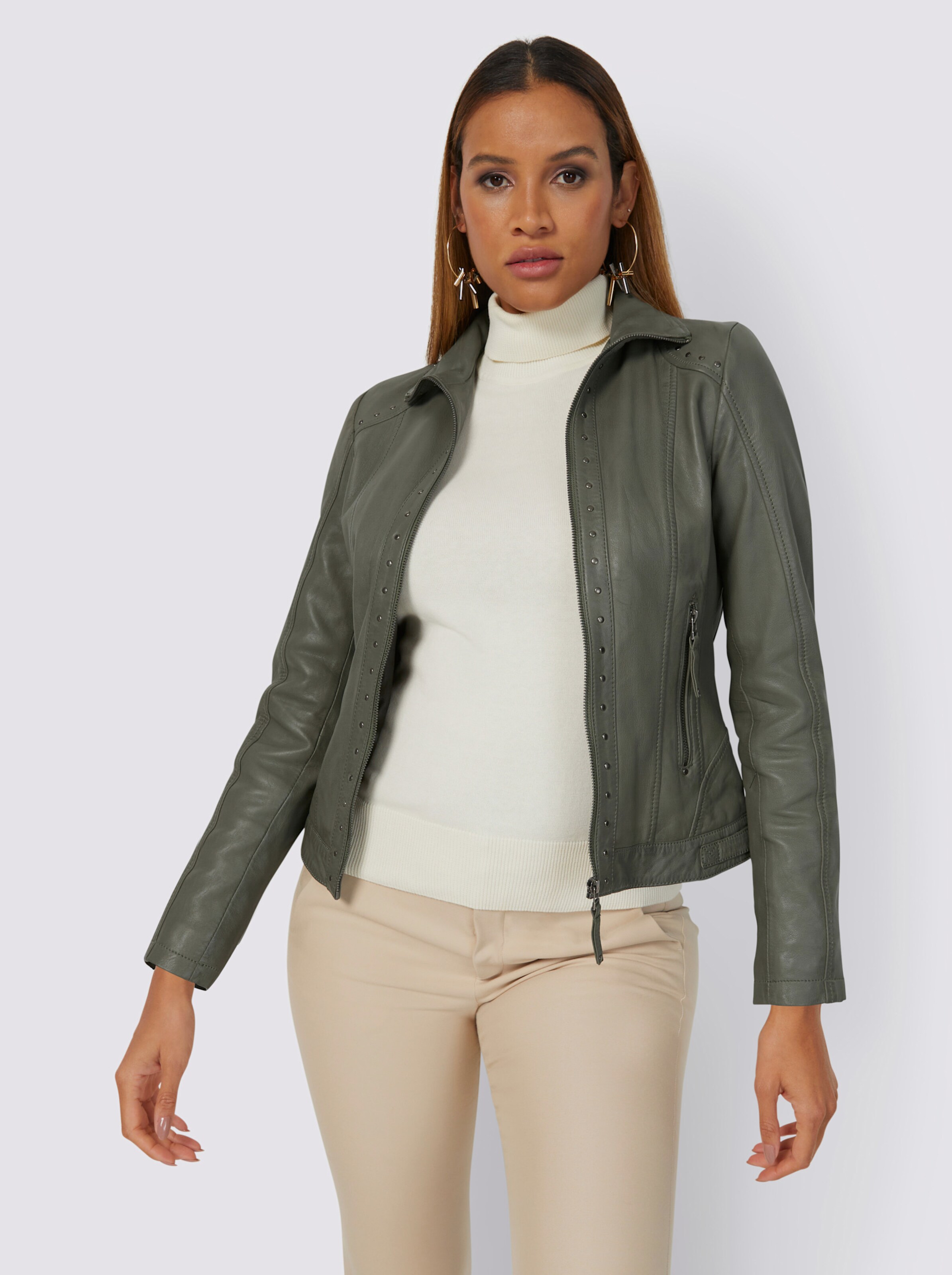 Leder-Jacke