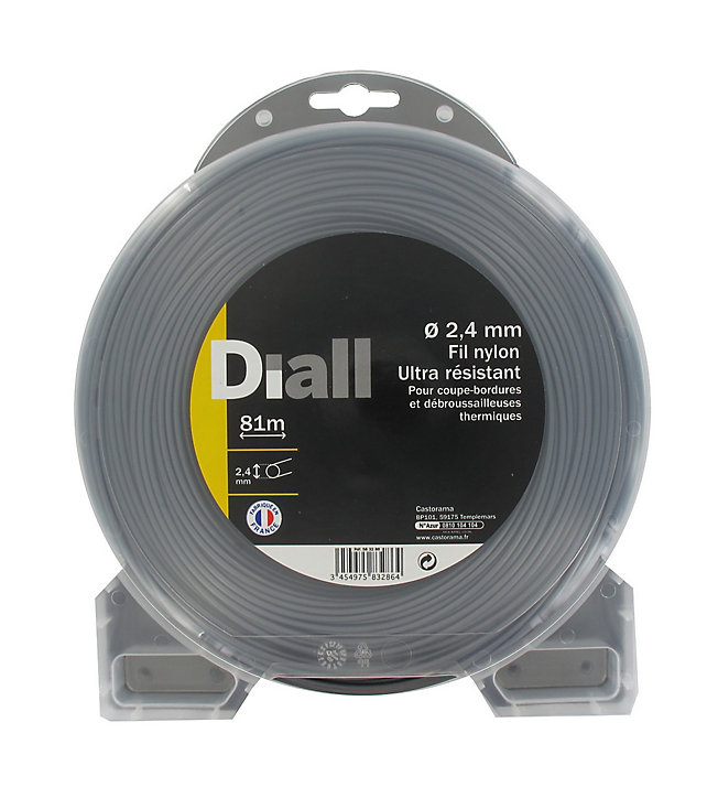 Fil de nylon titanium Diall Ø2,4mm 81m