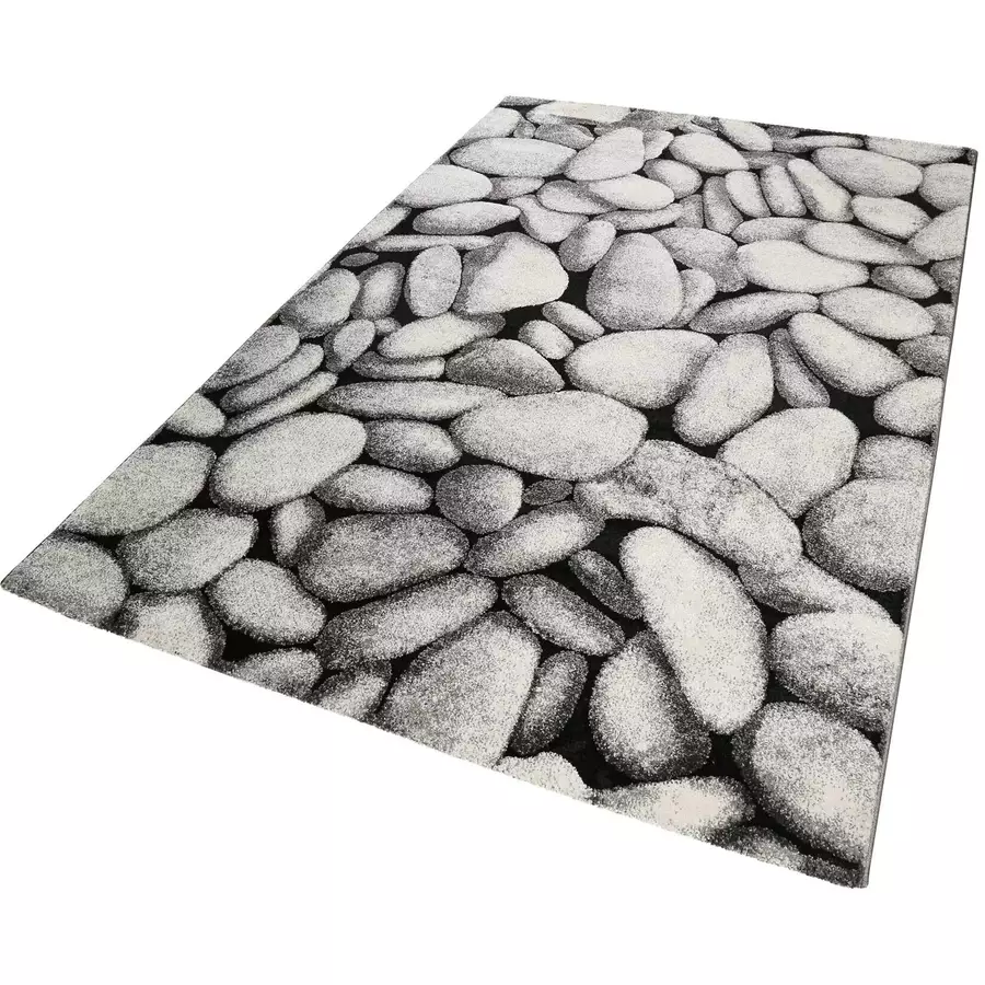 Wecon home Kurzflorteppich Stony Island grau