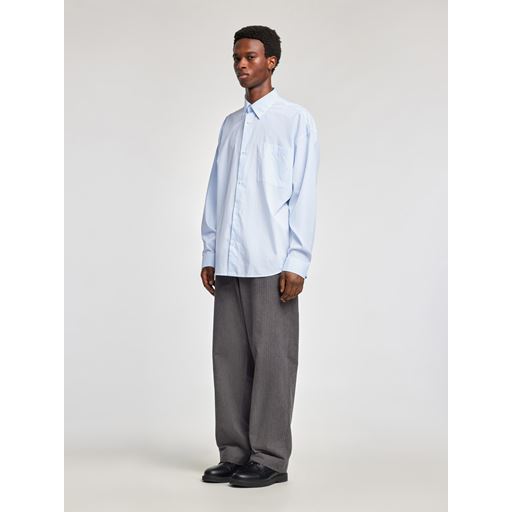 Annarr Volund-Stripe Tex Skjorte, Light Blue Structure, XL