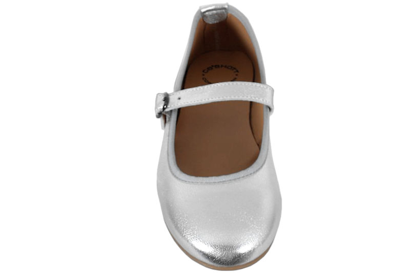 CASHOTT CASELVIRA MARY JANE METALLIC SØLV BALLERINA