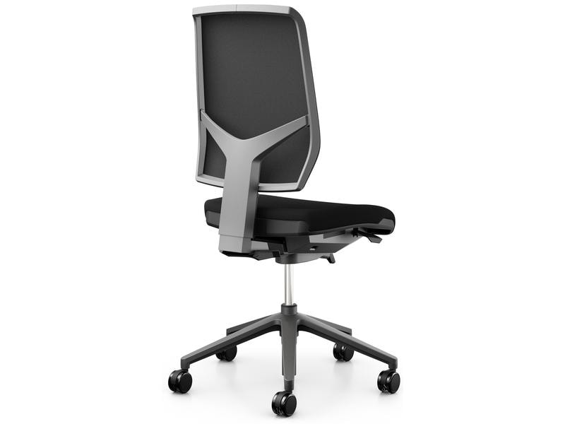 Giroflex Bürostuhl 68 mit Netzrücken, ohne Armlehnen, Schwa Klassischer Arbeitsstuhl ideal für aktives Sitzen