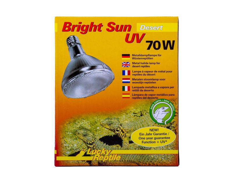 Lucky Reptile Terrarienlampe Bright Sun UV Desert 70 W Metalldampflampe E27