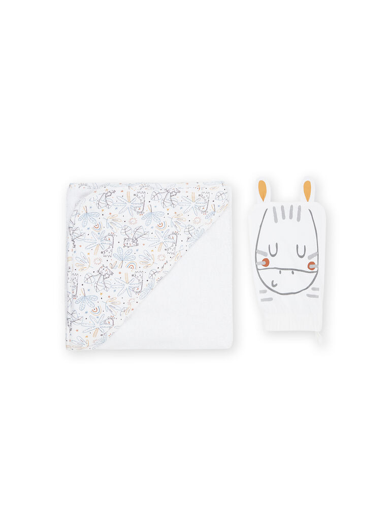 Pointe-éponge et gant blancs