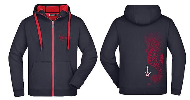 KANUMERA - VESTE ZIPPEE LOURD CAPUCHE HIPPOCAMPE HOMME