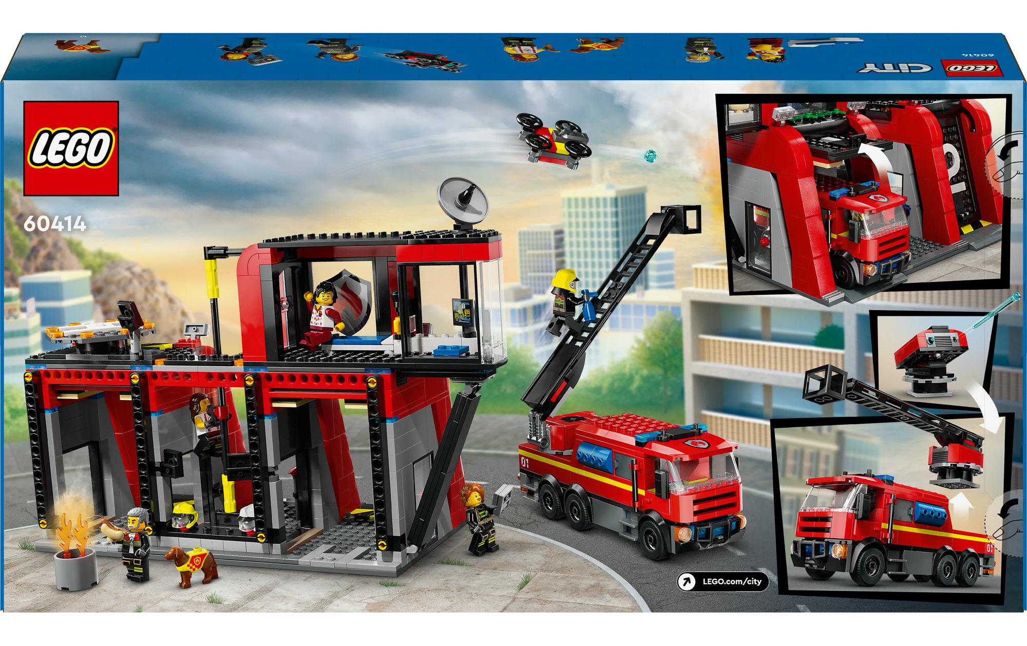 City Feuerwehrstation mit Drehleiterfahrzeug 60414Feuerwehr-Spielset