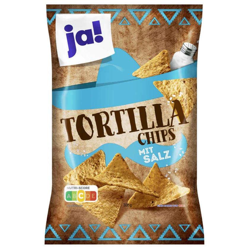 ja! Tortilla Chips mit Salz 300g MHD:10.8.25