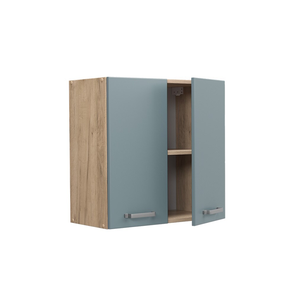 Vicco Hängeschrank Küchenschrank R-Line Solid Eiche Blau Grau 60 cm modern