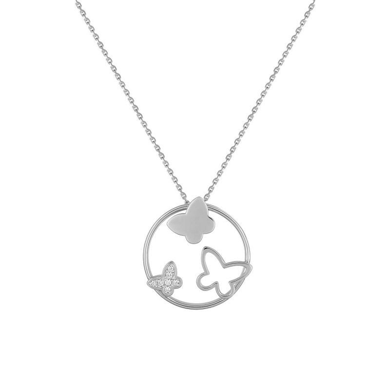 Collier Femme - Oxyde de zirconium - Argent 925 - Longueur : 42 cm