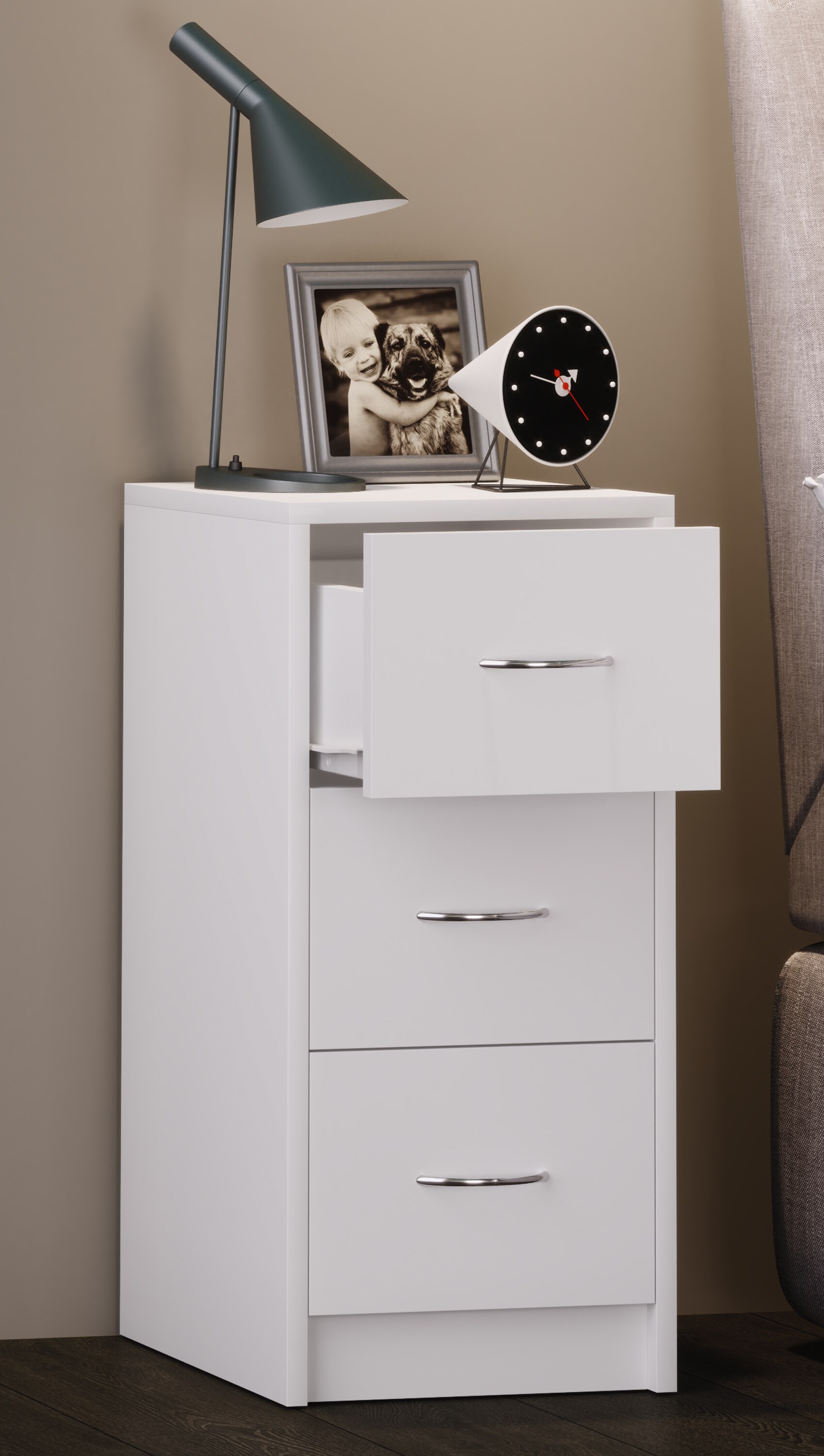 VCM Nachtschrank Beistelltisch Schublade Konsole Boxspring Nachttisch Boxal Maxi