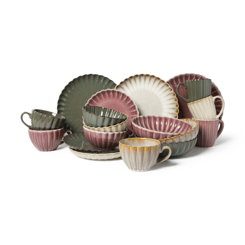 Schaal Caro - beige - ø14x6.8 cm