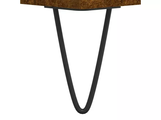 Buffet chêne fumé 104x35x70 cm bois d'ingénierie