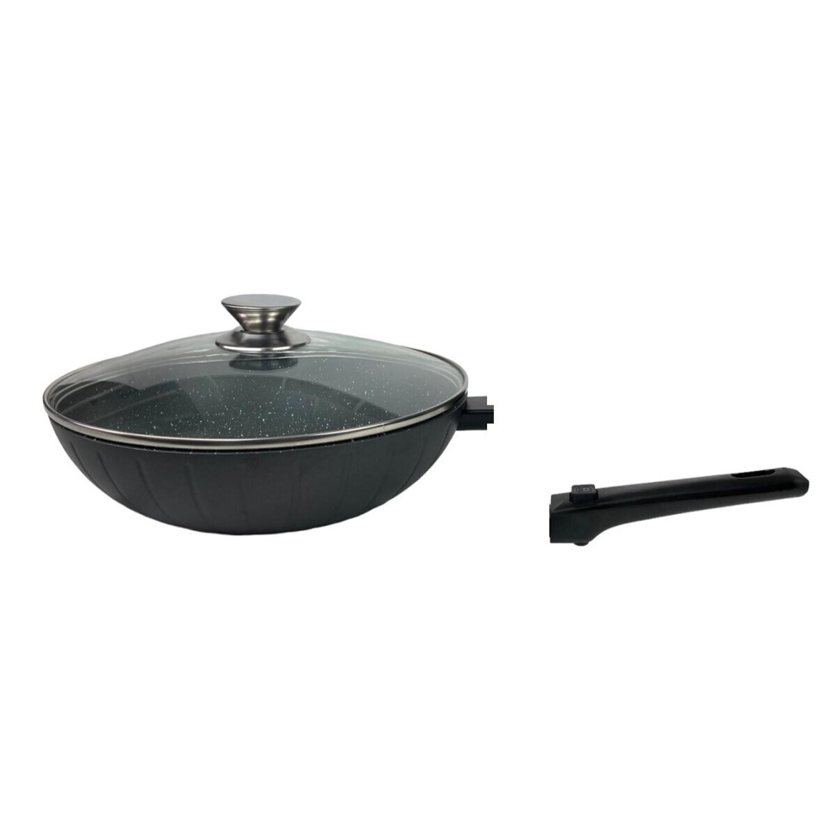 Pfanne abnehmbarer Griff 32cm Induktion Deckel Anti Haft Bratpfanne