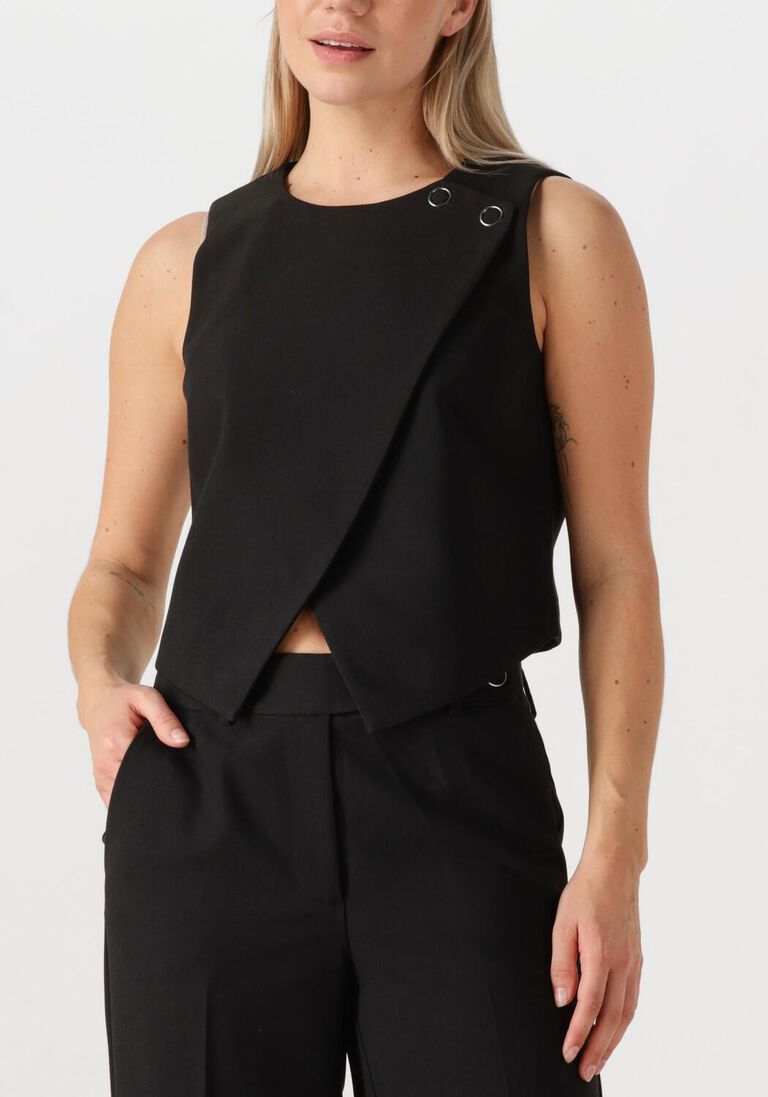 zwarte co'couture gilet volacc wrap vest