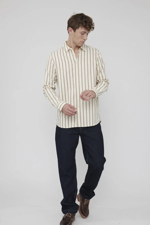 Magasin du Nord Collection Elias 1S Star white  / brown stripe