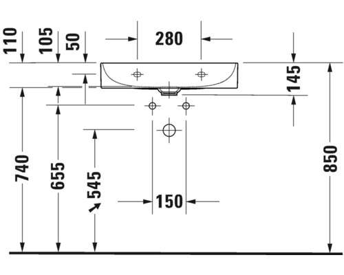DURAVIT wastafelmeubel DuraSquare 60 x 40 cm wit glanzend 2356600041