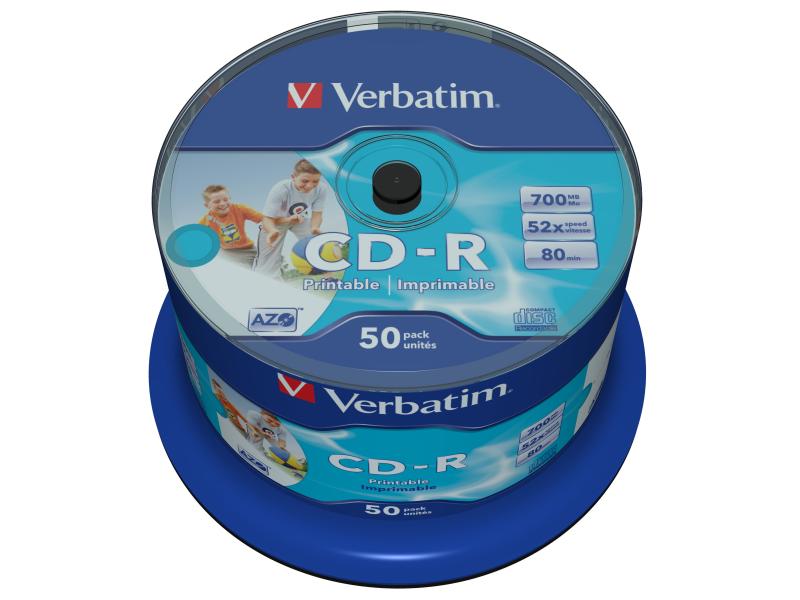 Verbatim CD-R 0.7 GB, Spindel (50 Stück) CD-Rohlinge, 50er Spindel