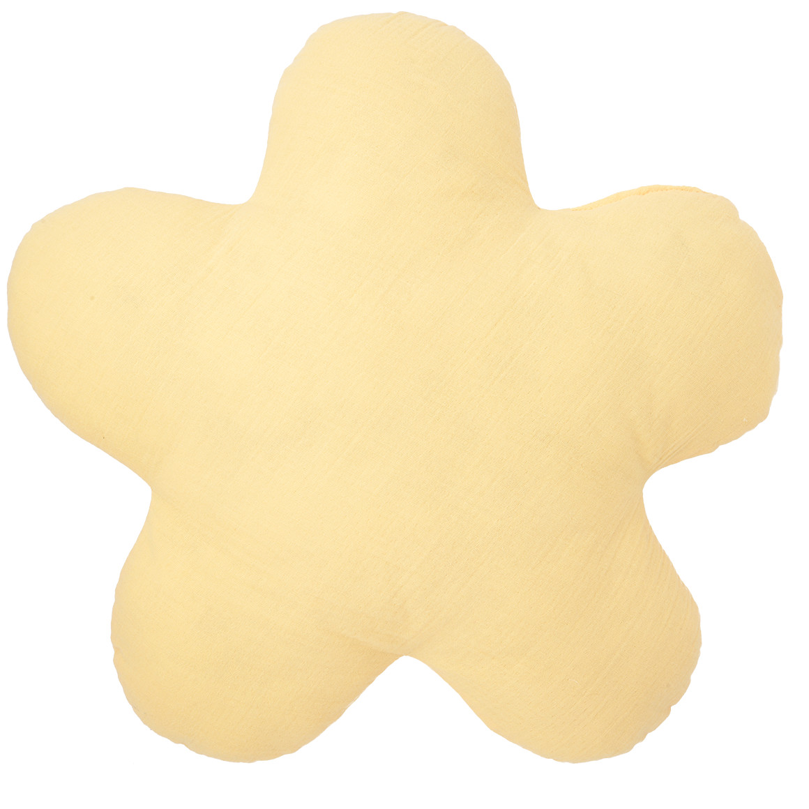 Topolino Musselin-Shapekissen in Blumen-Form hellgelb