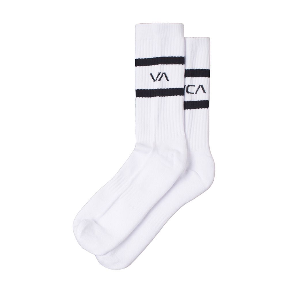Rvca STRIPED CREW - Chaussettes x2 Homme white