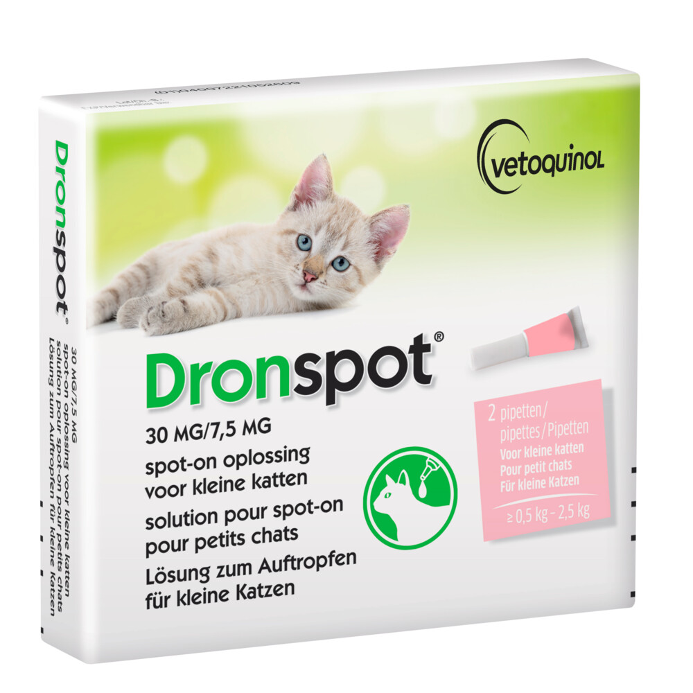 Dronspot Spot On Ontwormingsmiddel 0,5 - 2,5 kg2 pipetten