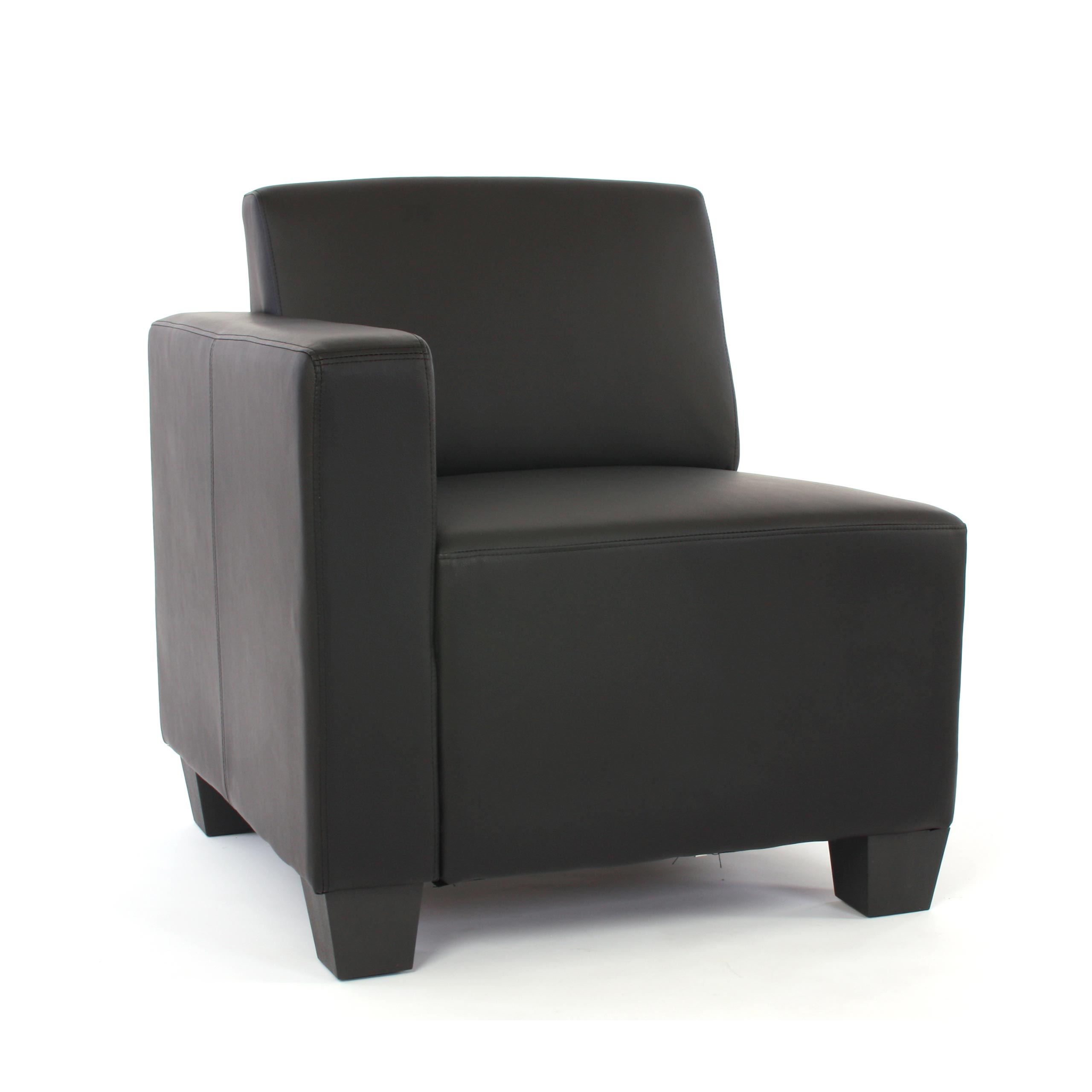 Modular 4-Sitzer Sofa Couch Moncalieri ~ schwarz