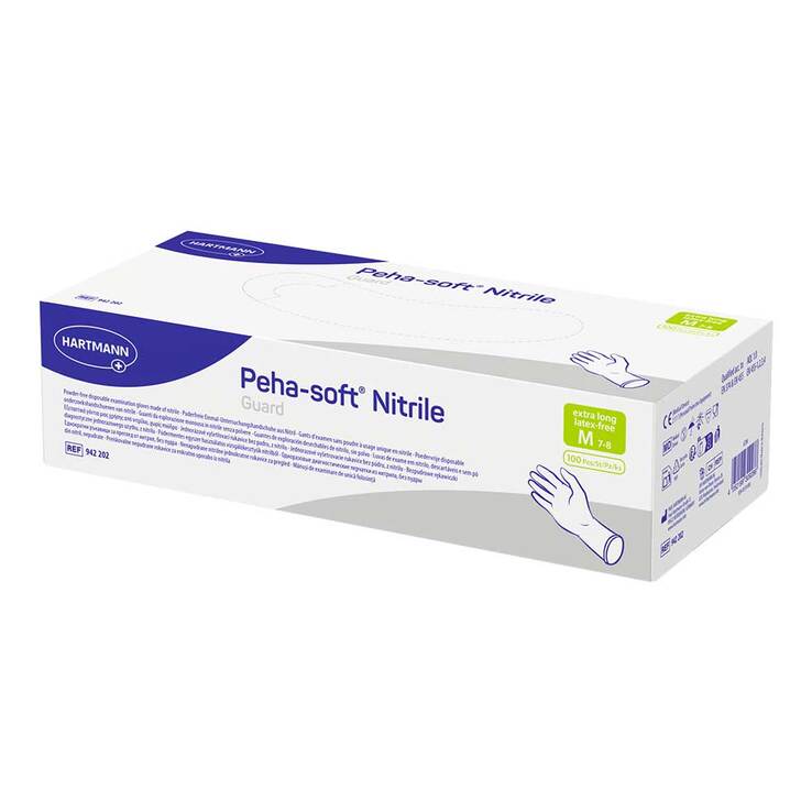 Peha Soft nitrile guard Untersuchungshandschuhe puderfrei unsteril M, 100 St