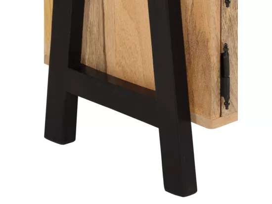 Meuble TV 110x35x40 cm bois massif de manguier