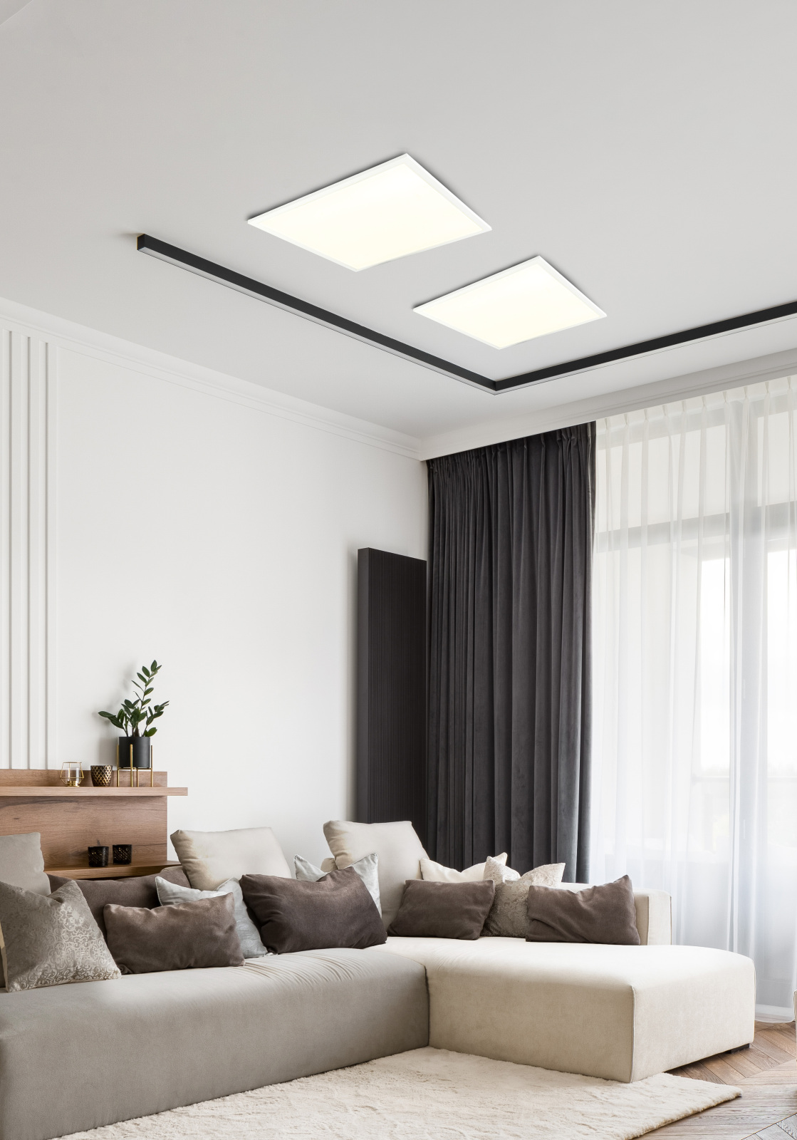 LED-Aufbaupanel MONDERA - weiß - 29,5 cm