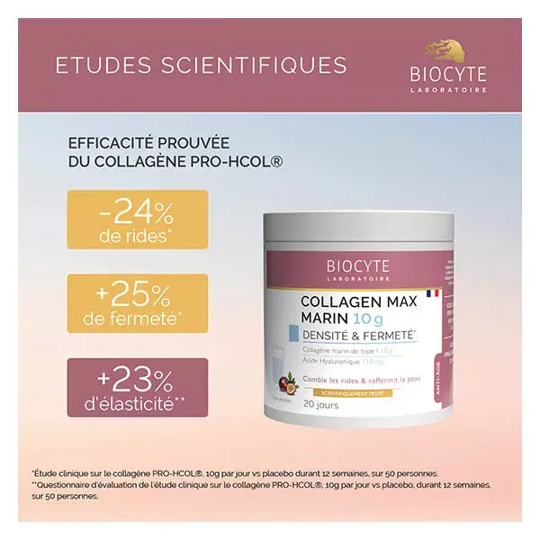 Biocyte Collagen Max Colágeno Marinho 10g Ácido Hialurônico Antienvelhecimento 220g